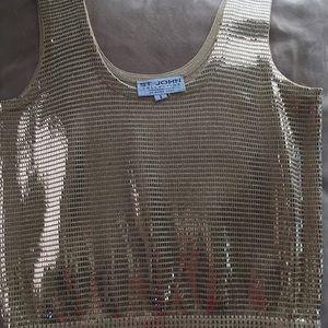 St John hold sequined tank top